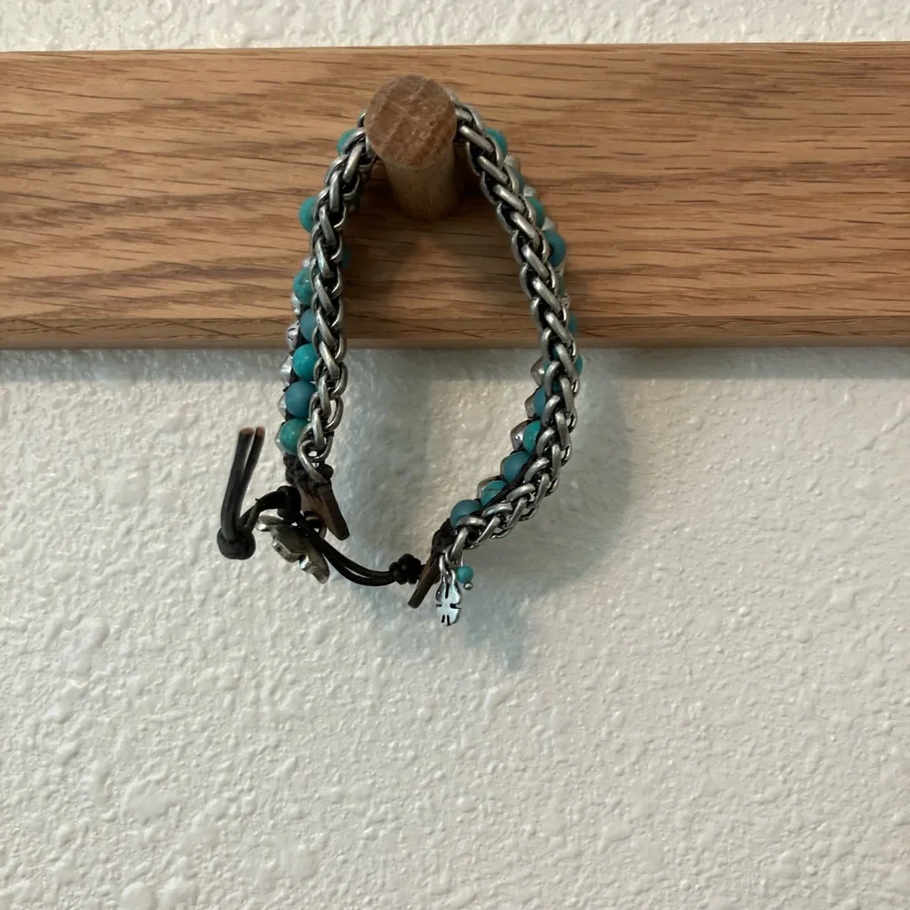 Lucky Brand Silver and Turquoise Multi-Strand Bracelet - Picture 2 of 3